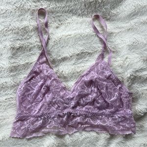 VS PINK Lavender Lace Unlined Bralette